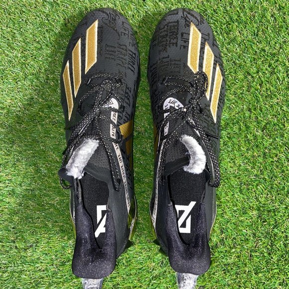 Adidas Adizero Young King Football Cleats Black Gold FW4107 Men\'s Size 16 NEW main image 3